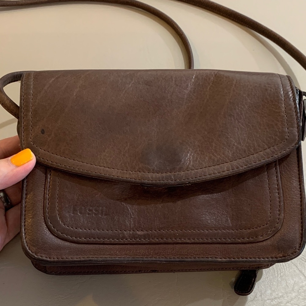 Fossil Vintage Dark Brown Crossbody Bag
